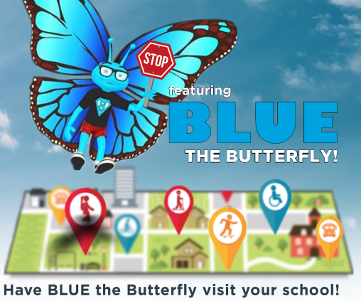 bluethe butterfly